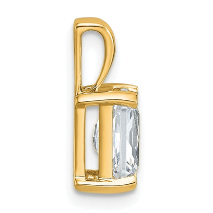 14K Gelbgold 1,5 ct. Laborgezüchteter Diamant VS/SI+ G+ Radiant-Schliff Vierkrappen-Anhänger
