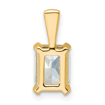 14K Gelbgold 1,5 ct. Laborgezüchteter Diamant VS/SI+ G+ Radiant-Schliff Vierkrappen-Anhänger