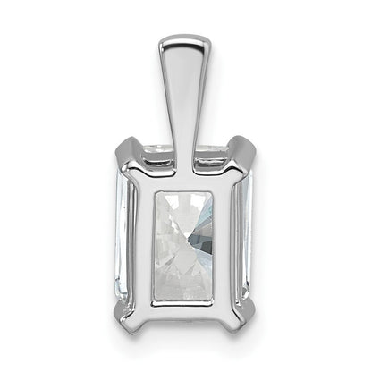 14K Weißgold 2 ct. Labor Diamant VS/SI+ G+ Radiant-Schliff Vierzack-Anhänger