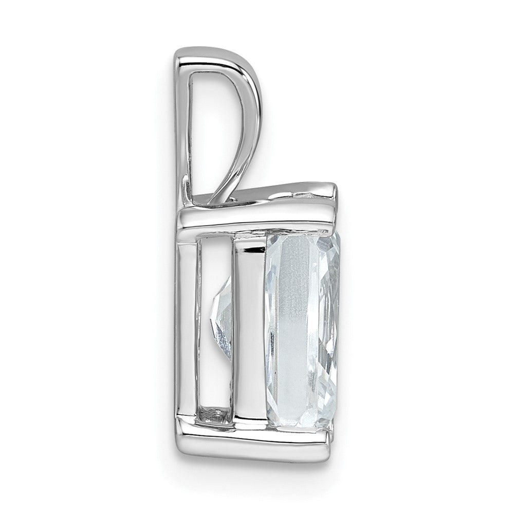 14K Weißgold Anhänger mit 2,5 ct. zertifiziertem im Labor gezüchtetem Diamant VS/SI+ G+ im Radiant-Schliff mit Vierkrallenfassung