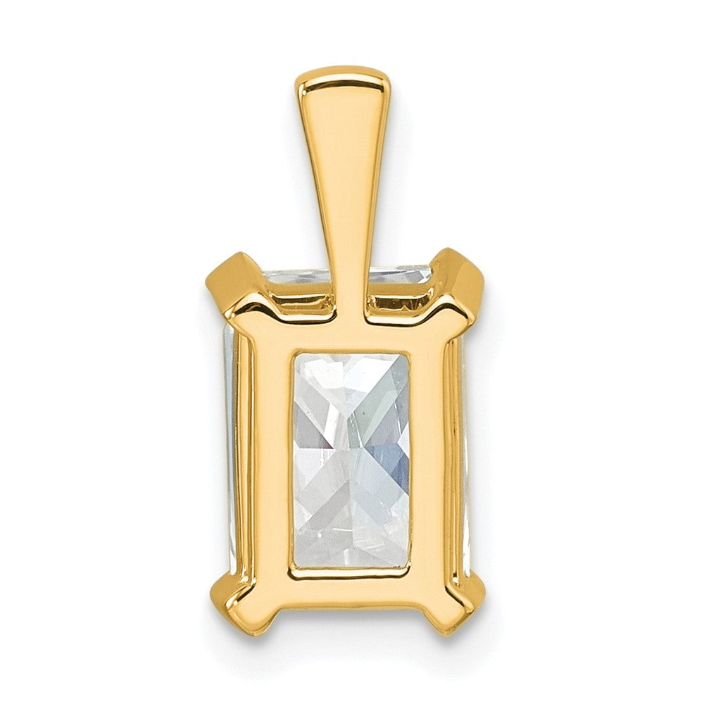 14K Gelbgold 2,5 ct. Laborgezüchteter Diamant VS/SI+ G+ Radiant Vierkrappen-Anhänger