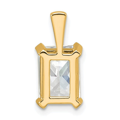 14K Gelbgold 2,5 ct. Laborgezüchteter Diamant VS/SI+ G+ Radiant Vierkrappen-Anhänger