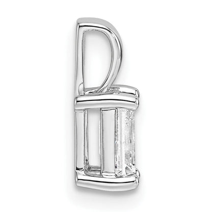 14k Weißgold 0,75 ct. Zertifizierter Laborgezüchteter Diamant VS/SI+ G+ Smaragd Vierkrallen-Anhänger