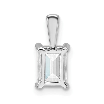 14K Weißgold 1 ct. Labor gezüchteter Diamant VS/SI+ G+ Smaragdschliff Komplett-Vierkrappen-Anhänger
