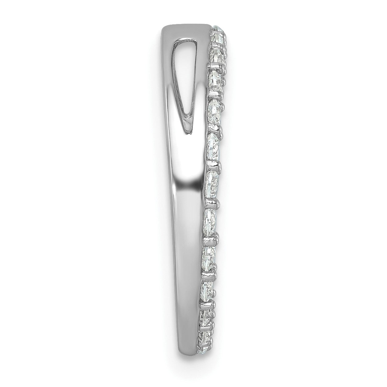 14K Weißgold 1 ct. Labordiamant VS/SI+ G+ Kreis-Kettengleitanhänger