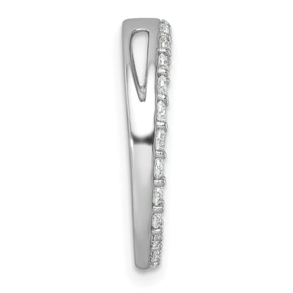 14K Weißgold 1 ct. Labordiamant VS/SI+ G+ Kreis-Kettengleitanhänger