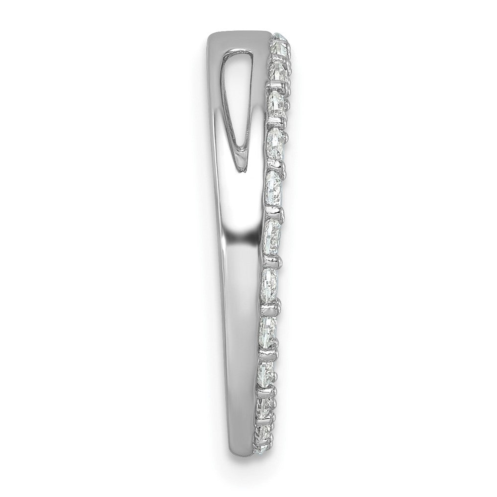 14K Weißgold 1 ct. Labordiamant VS/SI+ G+ Kreis-Kettengleitanhänger