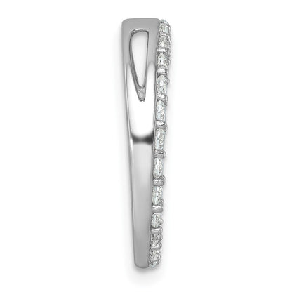 14K Weißgold 1 ct. Labordiamant VS/SI+ G+ Kreis-Kettengleitanhänger