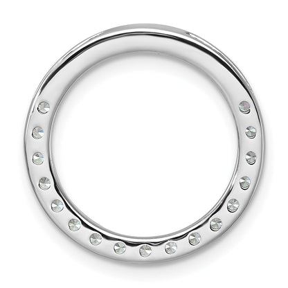 14K Weißgold 1 ct. Labordiamant VS/SI+ G+ Kreis-Kettengleitanhänger