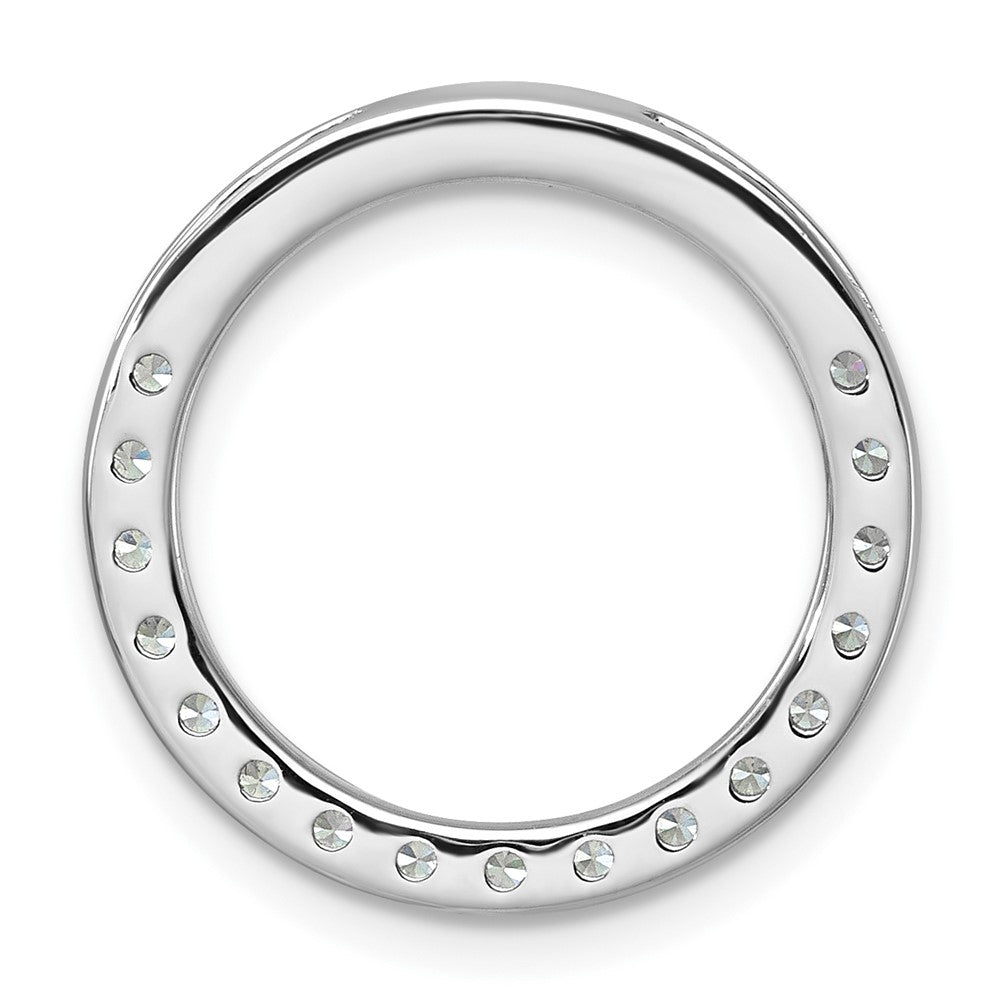 14K Weißgold 1 ct. Labordiamant VS/SI+ G+ Kreis-Kettengleitanhänger