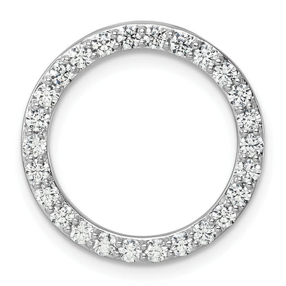 14K Weißgold 1 ct. Labordiamant VS/SI+ G+ Kreis-Kettengleitanhänger