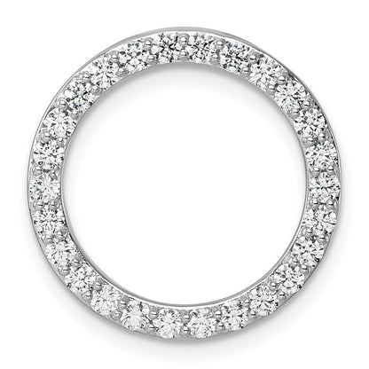 14K Weißgold 1 ct. Labordiamant VS/SI+ G+ Kreis-Kettengleitanhänger