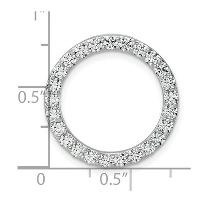14K Weißgold Kreis-Kettenanhänger mit 1,5 ct. im Labor gezüchteten Diamanten, VS/SI+ G+