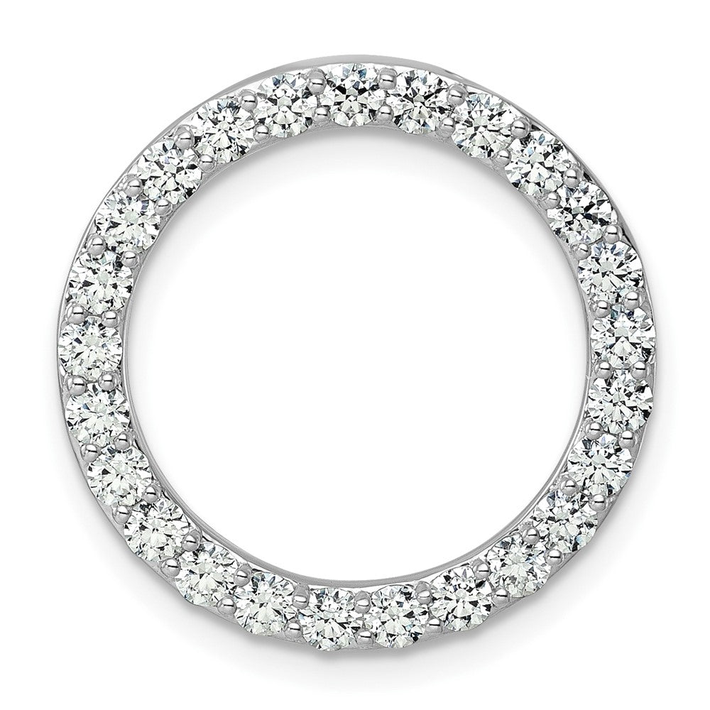 14K Weißgold Kreis-Kettenanhänger mit 1,5 ct. im Labor gezüchteten Diamanten, VS/SI+ G+