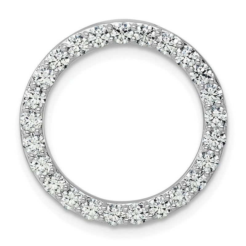 14K Weißgold Kreis-Kettenanhänger mit 1,5 ct. im Labor gezüchteten Diamanten, VS/SI+ G+