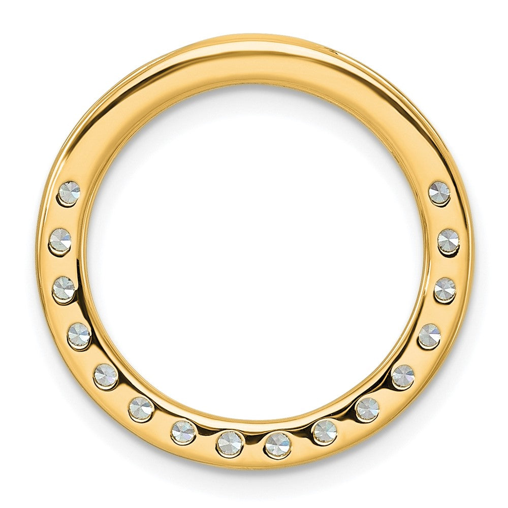 14K Gelbgold 1,5 ct. Laborgezüchteter Diamant VS/SI+ G+ Kreisketten-Gleitanhänger