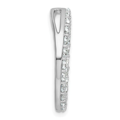 14K Weißgold 2 ct. Laborgezüchteter Diamant VS/SI+ G+ Kreisketten-Gleitanhänger