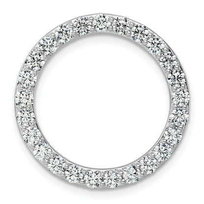 14K Weißgold 2 ct. Laborgezüchteter Diamant VS/SI+ G+ Kreisketten-Gleitanhänger