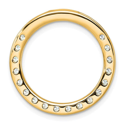 14K Gelbgold 14K 2 Karat Im Labor Gezüchtet Diamant Vs/si+ G+ Kreis Kette Anhänger