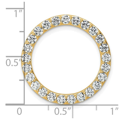 14K Gelbgold 14K 2 Karat Im Labor Gezüchtet Diamant Vs/si+ G+ Kreis Kette Anhänger