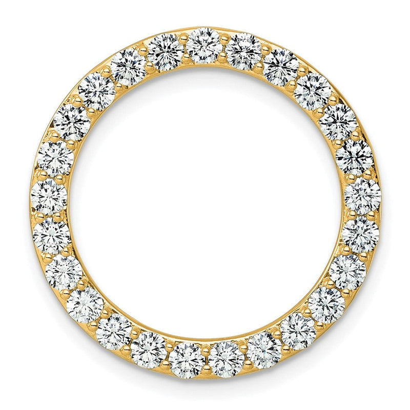 14K Gelbgold 14K 2 Karat Im Labor Gezüchtet Diamant Vs+ F+ Kreis Kette Anhänger