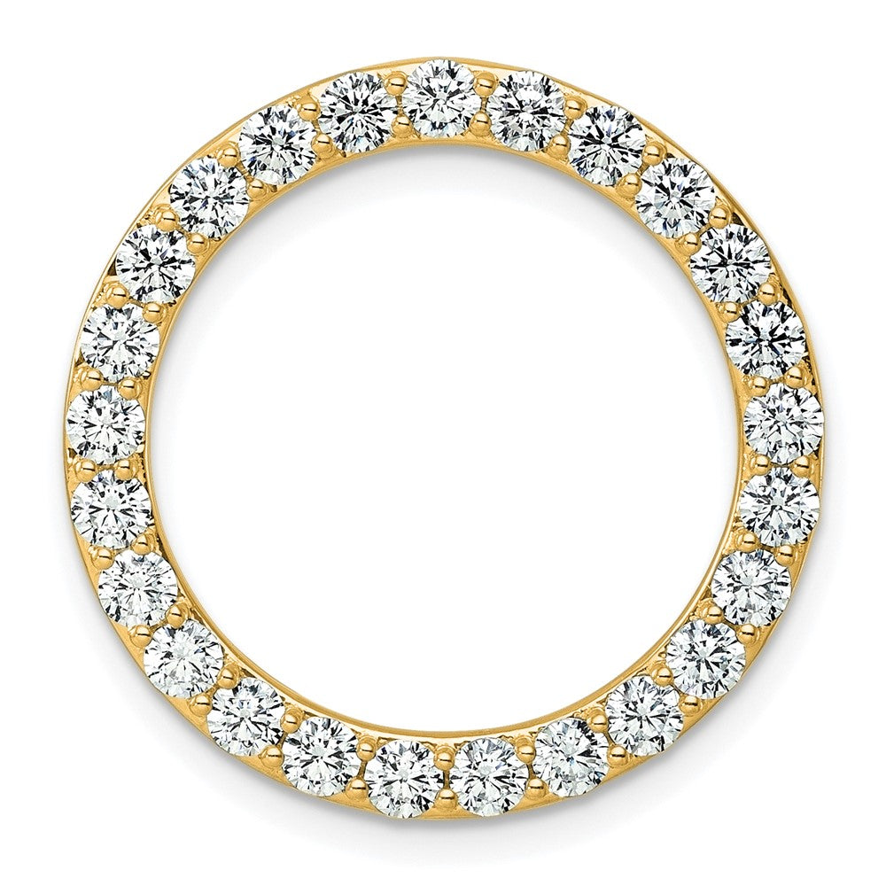 14K Gelbgold 14K 2 Karat Im Labor Gezüchtet Diamant Vs/si+ G+ Kreis Kette Anhänger