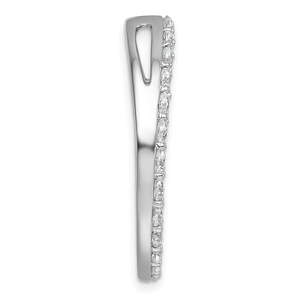 14K Weißgold Kreiskette Gleitanhänger mit 3 ct. laborgezüchtetem Diamant VS/SI+ G+