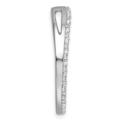 14K Weißgold Kreiskette Gleitanhänger mit 3 ct. laborgezüchtetem Diamant VS/SI+ G+