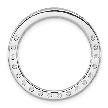 14K Weißgold Kreiskette Gleitanhänger mit 3 ct. laborgezüchtetem Diamant VS/SI+ G+