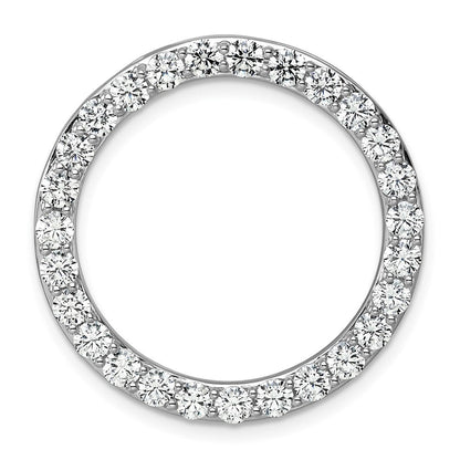 14K Weißgold Kreiskette Gleitanhänger mit 3 ct. laborgezüchtetem Diamant VS/SI+ G+