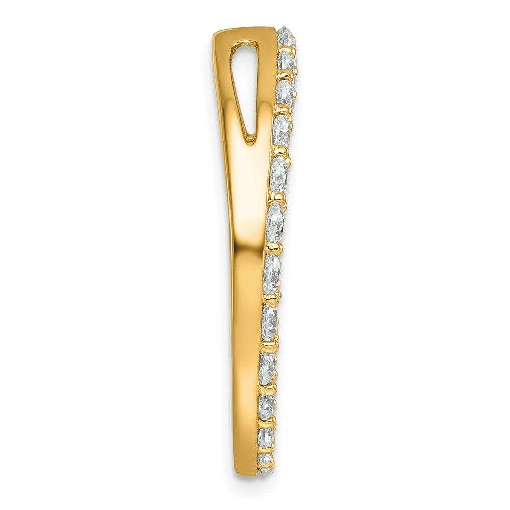 14K Gelbgold Kreis-Kettenanhänger mit 3 ct. im Labor gezüchteten Diamanten VS/SI+ G+