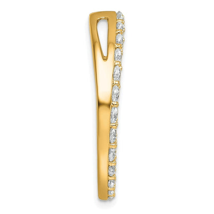 14K Gelbgold Kreis-Kettenanhänger mit 3 ct. im Labor gezüchteten Diamanten VS/SI+ G+