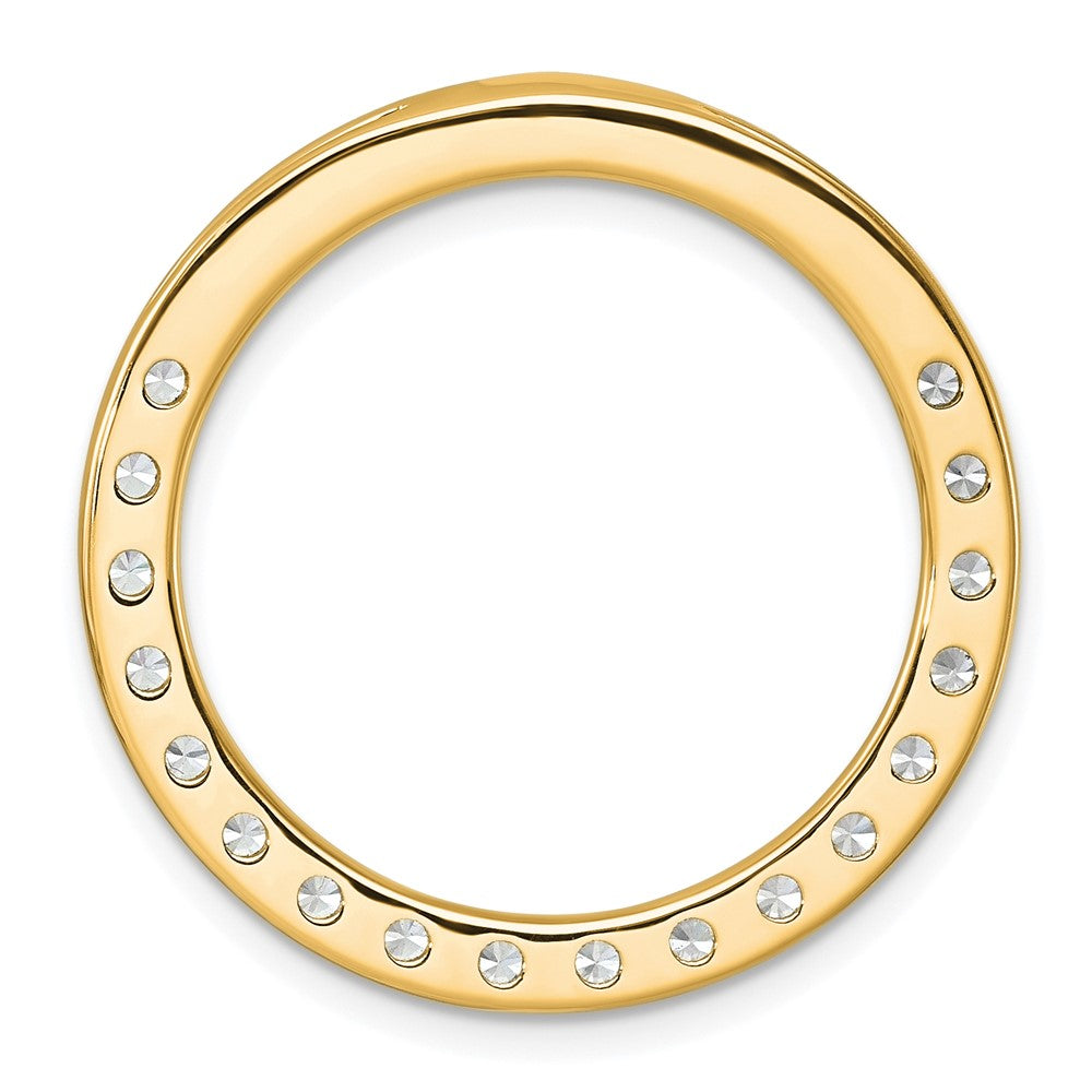 14K Gelbgold Kreis-Kettenanhänger mit 3 ct. im Labor gezüchteten Diamanten VS/SI+ G+