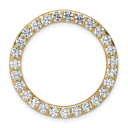 14K Gelbgold Kreis-Kettenanhänger mit 3 ct. im Labor gezüchteten Diamanten VS/SI+ G+