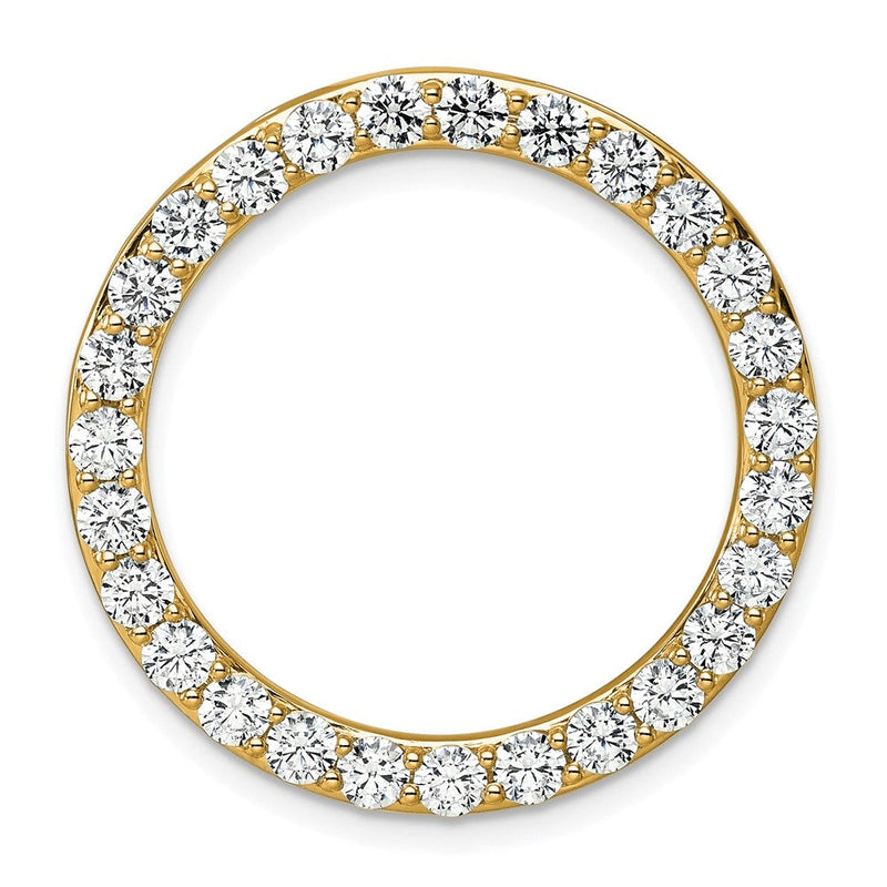 14K Gelbgold 14K 3 Karat Im Labor Gezüchtet Diamant Vs+ F+ Kreis Kette Anhänger