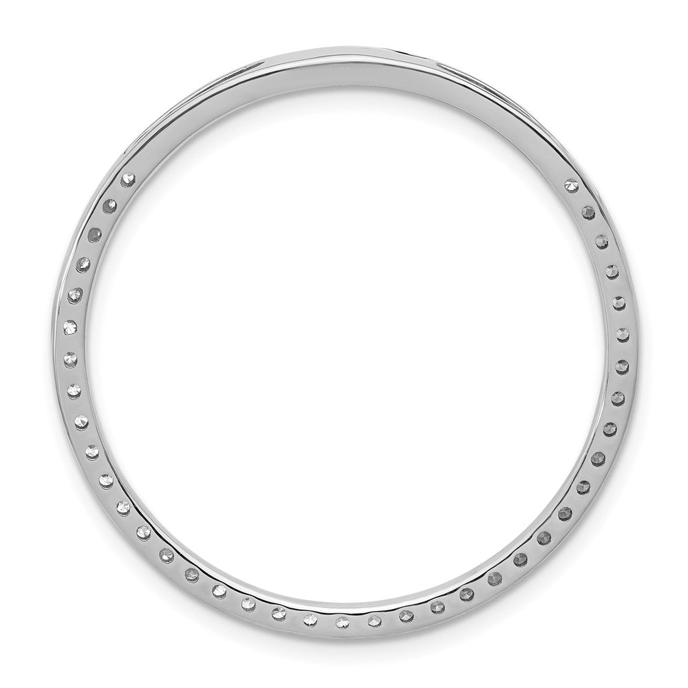 14K Weißgold 1 ct. Laborgezüchteter Diamant VS/SI+ G+ Runder Ketten-Gleitanhänger