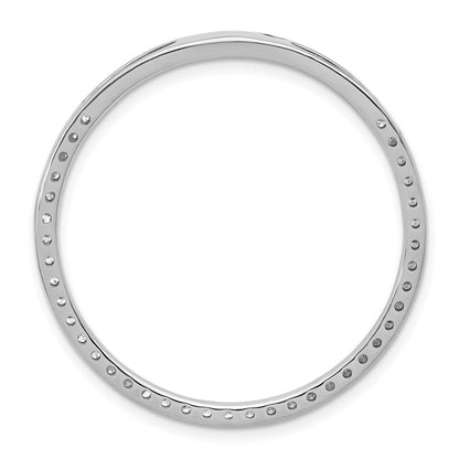 14K Weißgold 1 ct. Laborgezüchteter Diamant VS/SI+ G+ Runder Ketten-Gleitanhänger