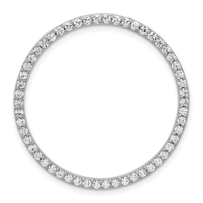 14K Weißgold 1 ct. Laborgezüchteter Diamant VS/SI+ G+ Runder Ketten-Gleitanhänger