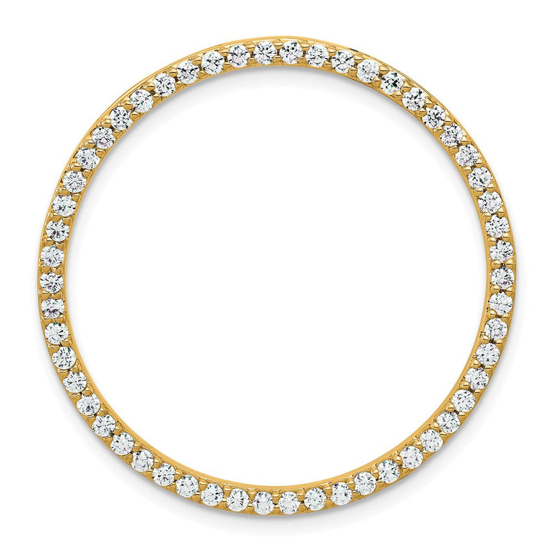 14K Gelbgold 14K 1 Karat Im Labor Gezüchtet Diamant Vs+ F+ Kreis Kette Anhänger