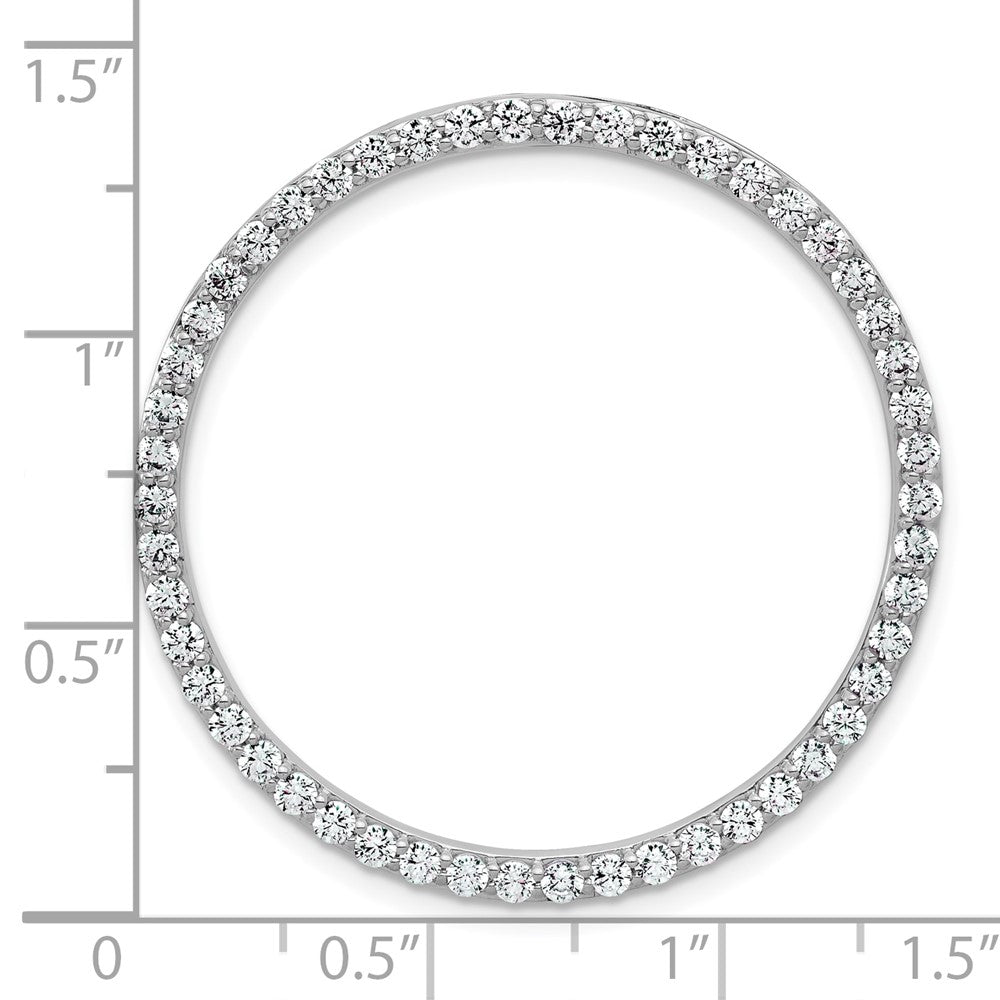 14K Weißgold 1,5 ct. Laborgezüchteter Diamant VS/SI+ G+ Kreiskette Gleitanhänger