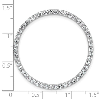 14K Weißgold 1,5 ct. Laborgezüchteter Diamant VS/SI+ G+ Kreiskette Gleitanhänger