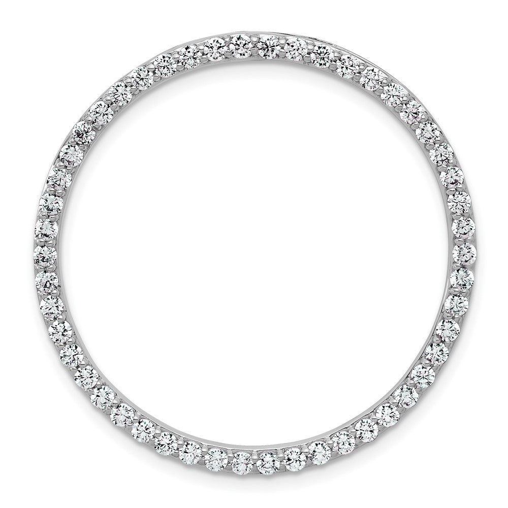 14K Weißgold 1,5 ct. Laborgezüchteter Diamant VS/SI+ G+ Kreiskette Gleitanhänger