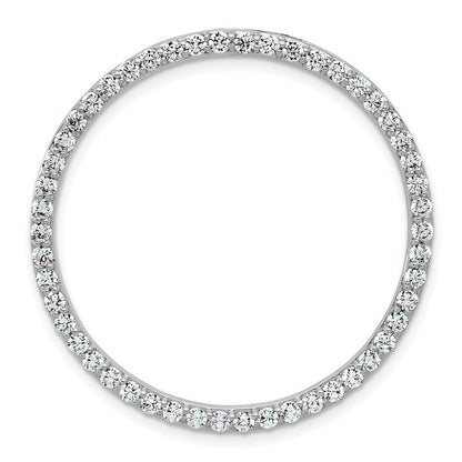 14K Weißgold 1,5 ct. Laborgezüchteter Diamant VS/SI+ G+ Kreiskette Gleitanhänger