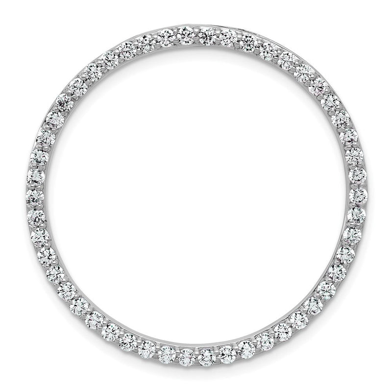 14K Weißgold 1,5 ct. Laborgezüchteter Diamant VS/SI+ G+ Kreiskette Gleitanhänger