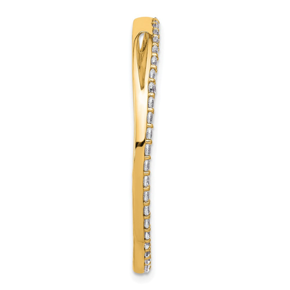 14K Gelbgold 1,5 ct. Laborgezüchteter Diamant VS/SI+ G+ Kreiskettengleitanhänger