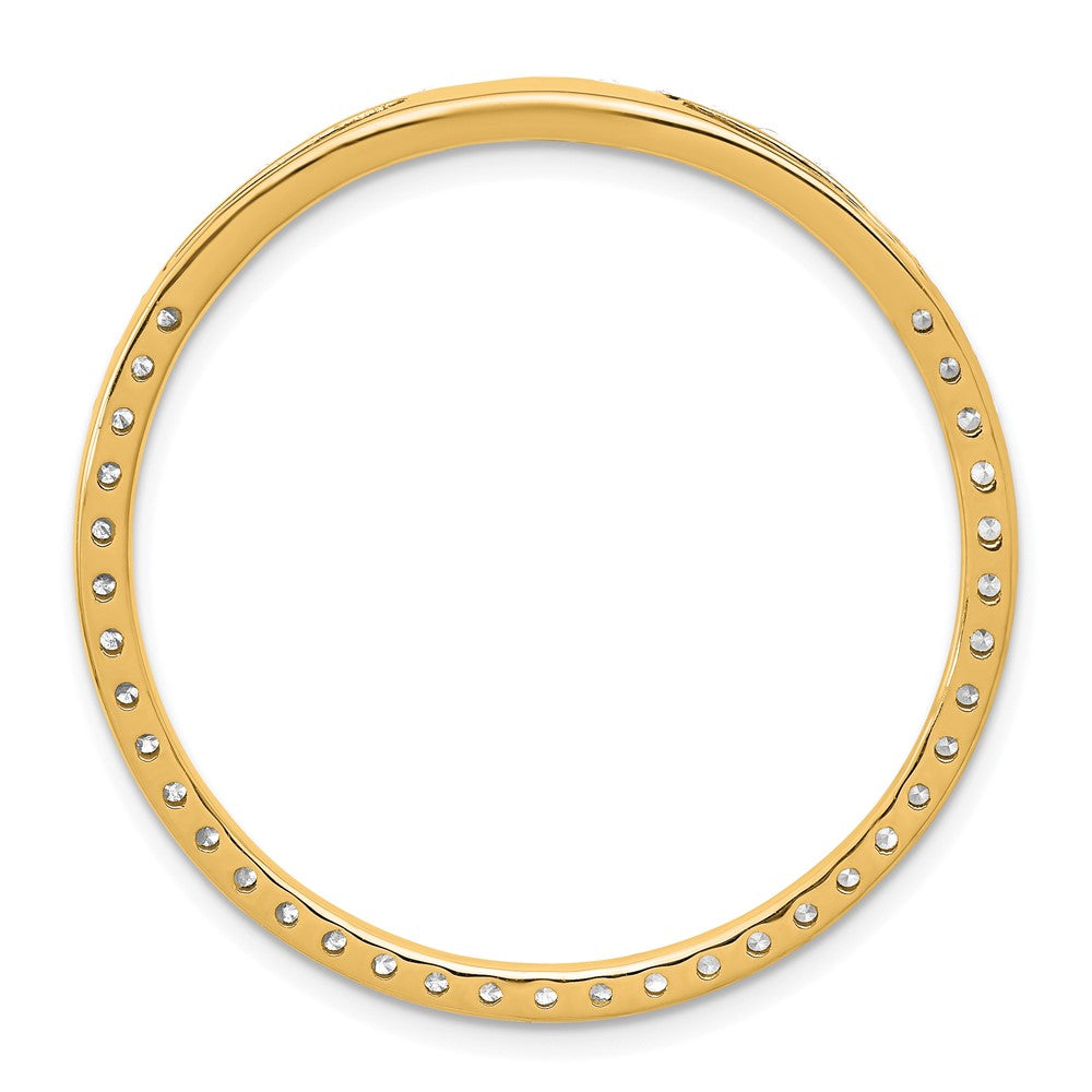 14K Gelbgold 1,5 ct. Laborgezüchteter Diamant VS/SI+ G+ Kreiskettengleitanhänger