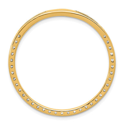 14K Gelbgold 1,5 ct. Laborgezüchteter Diamant VS/SI+ G+ Kreiskettengleitanhänger
