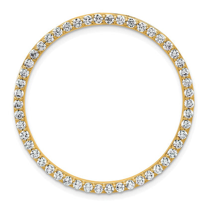 14K Gelbgold 1,5 ct. Laborgezüchteter Diamant VS/SI+ G+ Kreiskettengleitanhänger