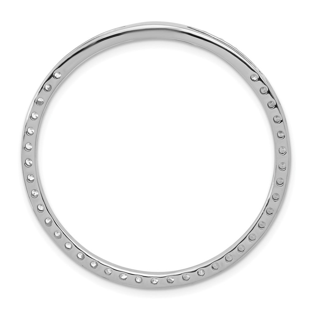 14K Weißgold 2 ct. Labor gezüchteter Diamant VS/SI+ G+ Kreis-Kettenanhänger zum Aufschieben