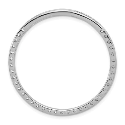 14K Weißgold 2 ct. Labor gezüchteter Diamant VS/SI+ G+ Kreis-Kettenanhänger zum Aufschieben